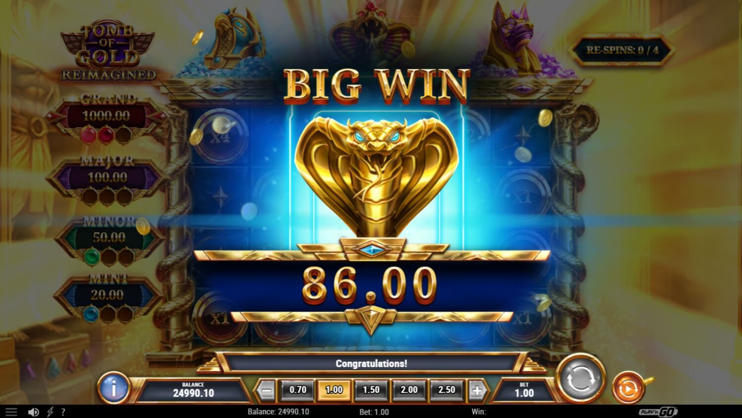 Gagner avec Tomb Of Gold Reimagined
